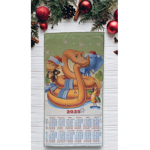 Календарь из гобелена на 2025 год 38 попугаев 38х72 630₽