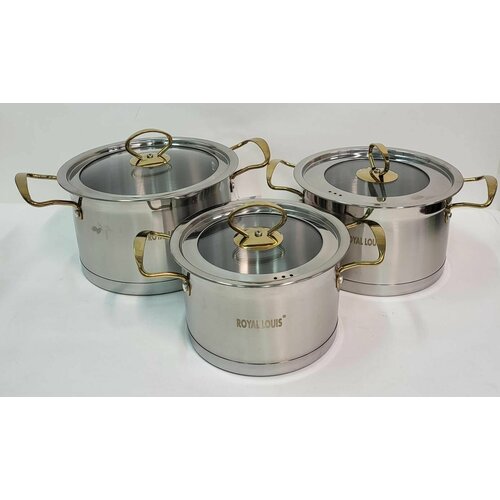 Набор кастрюль наборы кастрюль, Нержавеющая сталь, 3,78 л, 2,8 л, 2,0 л