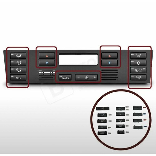 Набор кнопок управления вентиляцией и климат-контролем отопителя кондиционера 6972163 для BMW X5 E53 E39