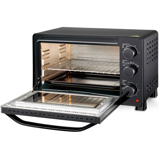 Обзор: Мини-печь HYUNDAI MIO-HY080, 800 Вт, 3 режима, черный