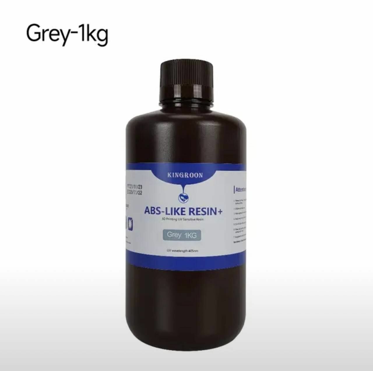 Фотополимерная смола ABS-like resin+ KINGROON для 3D принтера серая (Grey) 1 кг