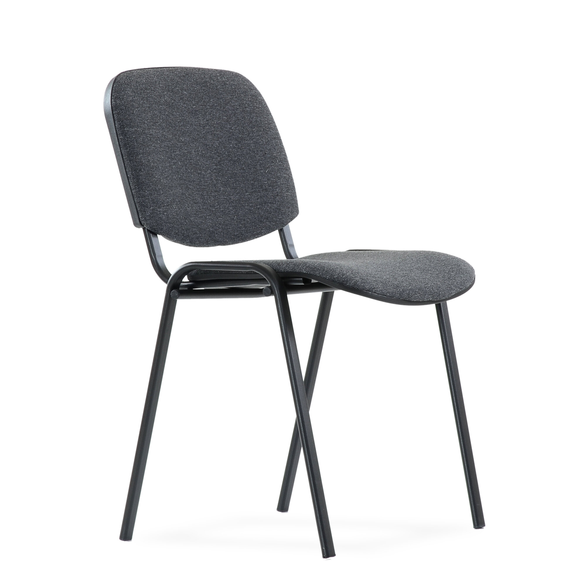 фото Стул ISO черный каркас, серая ткань, ALN