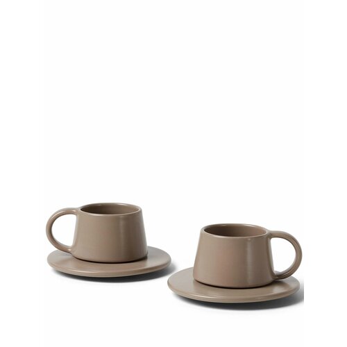 Набор керамических чашек коричневый 64347₽