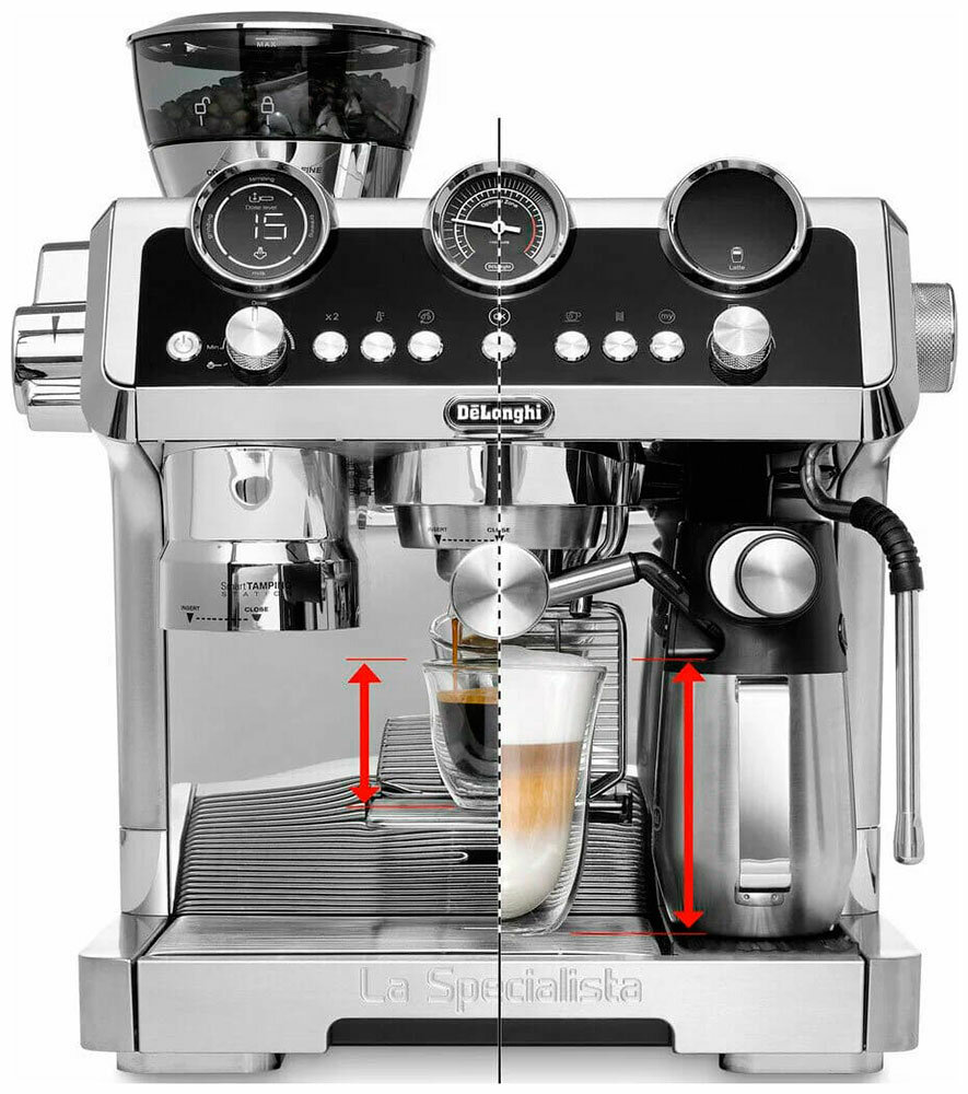 Кофеварка рожковая De’Longhi EC9865. M, манометр, 1450 Вт, нержавеющая сталь — фото 1