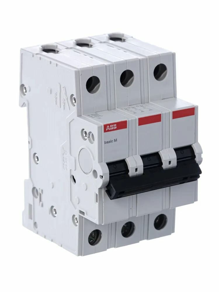 Выключатель автоматический модульный 3п C 40А 4.5кА Basic M BMS413C40 ABB 2CDS643041R0404