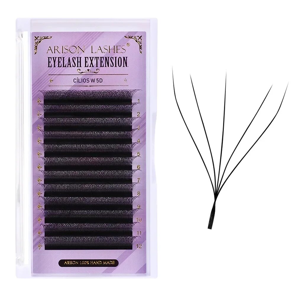 ARISON Lashes W 5D/4D/3D накладные ресницы, Real 5D W, C, 0.07 мм, 9 мм