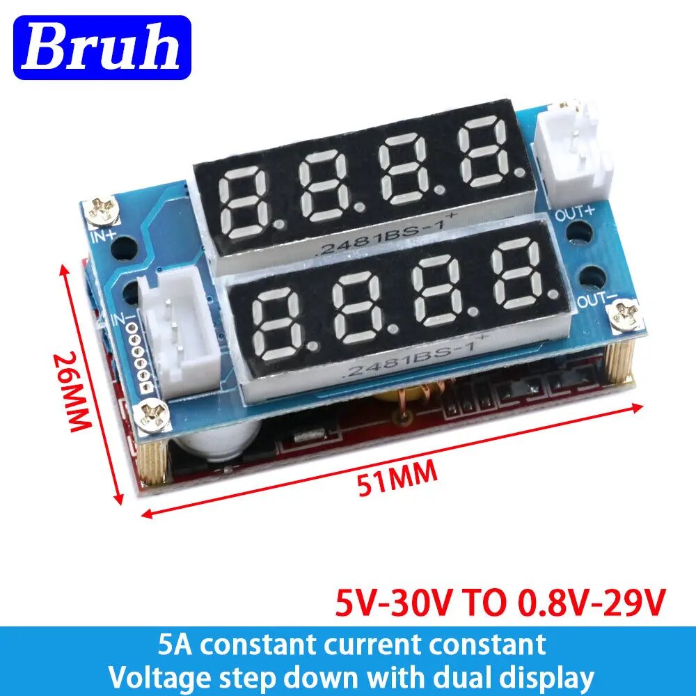Модуль понижающего преобразователя XL4015 5A, XL4015 Dual Display