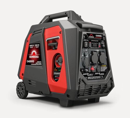 Изображение товара Генератор SUNREKA G4000iS, 3.5 кВт, 4 такта, 160 куб. см, 5.8 л бак