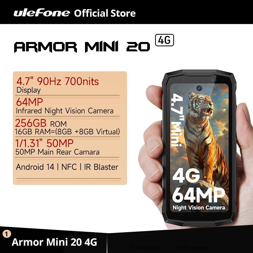 Смартфон Ulefone Armor Mini 20, 16/256ГБ, global