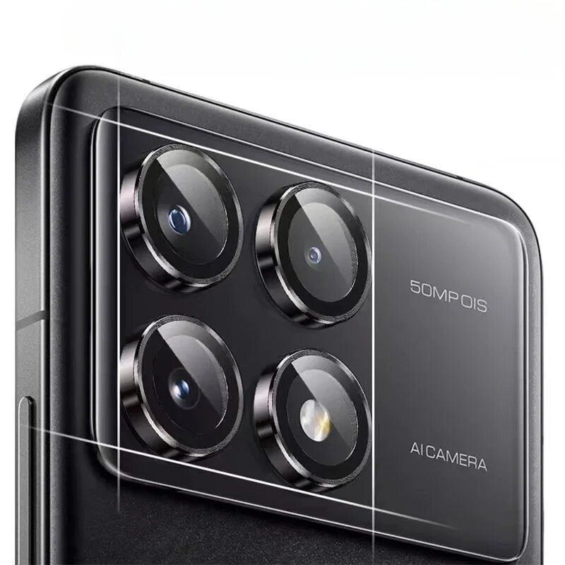 Для Xiaomi 14T Pro Защитная крышка объектива камеры с металлическим кольцом для объектива камеры Стекло для объектива камеры Xiaomi 14T 14 T 14T Pro Защитная крышка объектива, Black, For Xiaomi 14T Pro — фото 1