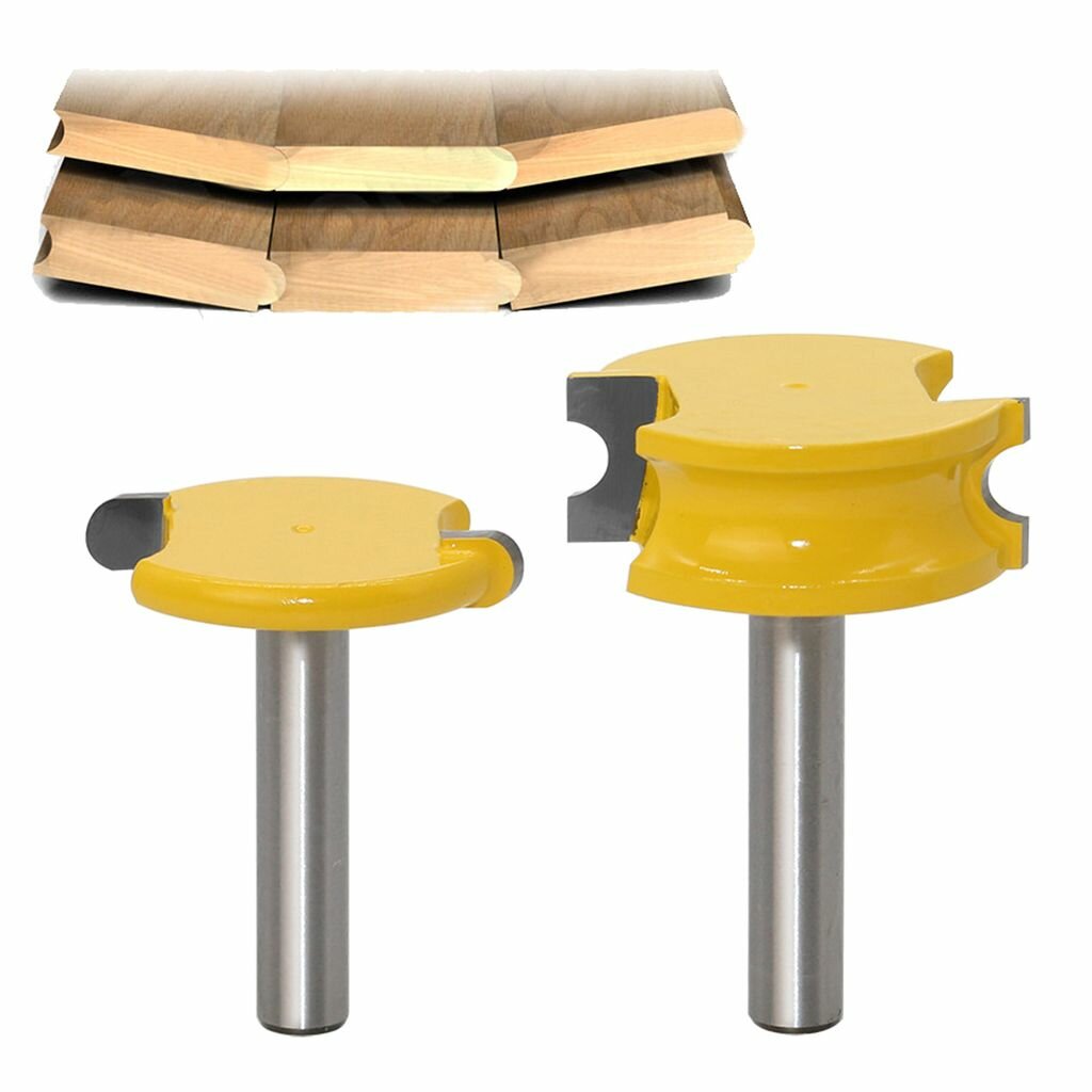 Изображение (1 комплект из 2) Фреза для шпунта и паза с закругленным хвостовиком 8 мм