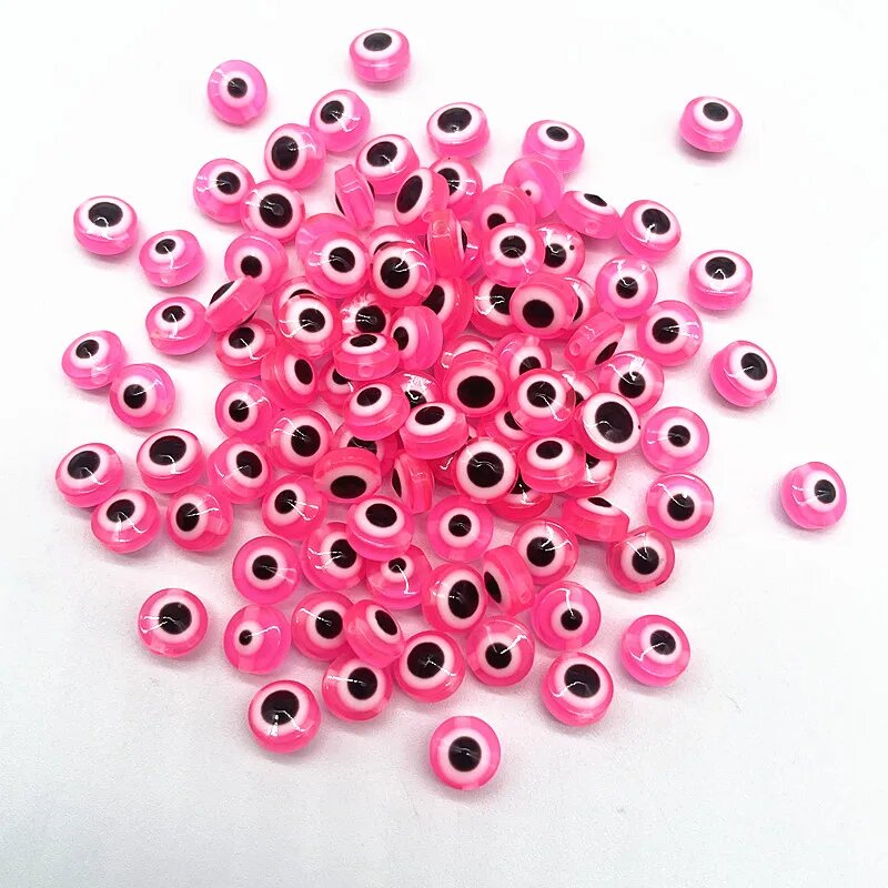 Бусины из смолы HWBBXHGT 6 мм 8 мм 10 мм Розовый 8mm(50pcs)