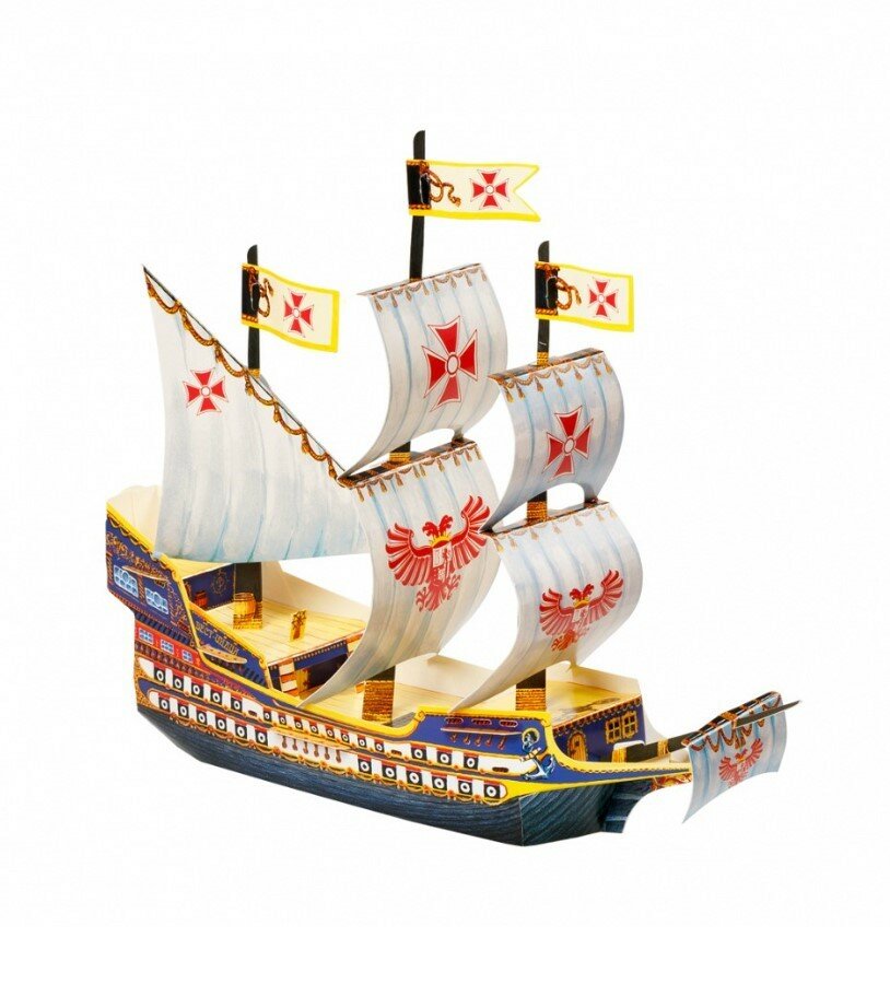 Сборная модель Умная Бумага Галеон Вест Индия 003