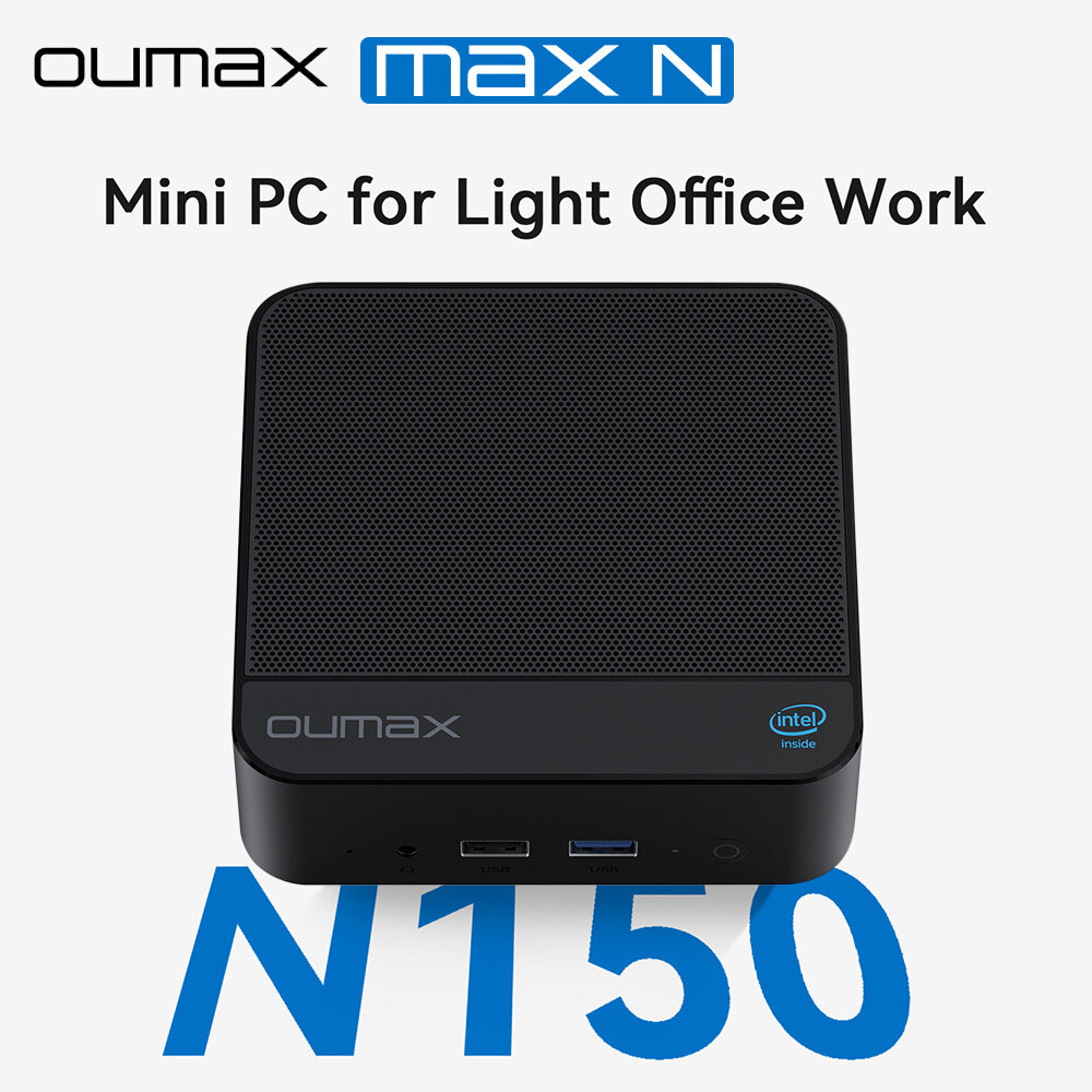 Мини ПК OUMAX N-N150 (Intel N150, RAM 16 ГБ, SSD 500 ГБ, Intel UHD Graphics), Windows 11 Pro миникомпьютер