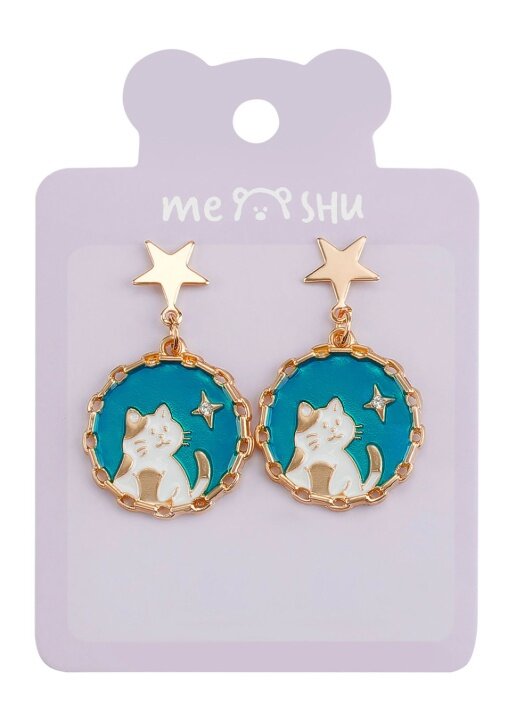 Серьги пусеты MESHU, зелeный — фото 1