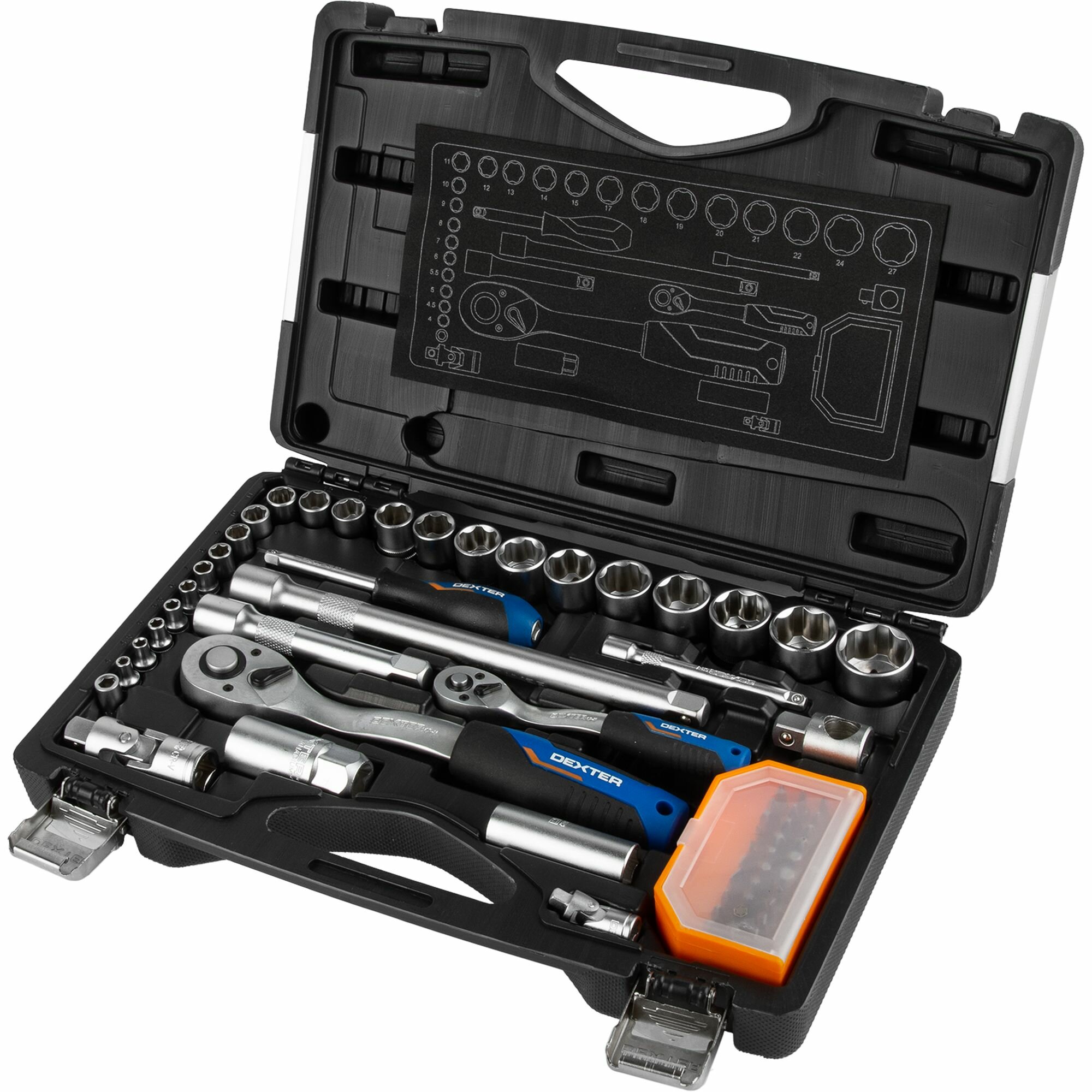 Набор головок Dexter HT205187 64 предмета