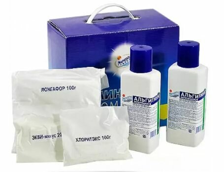 Набор химии для комплексного обслуживания бассейна Минипул Комплекс 56 кг мпк-02