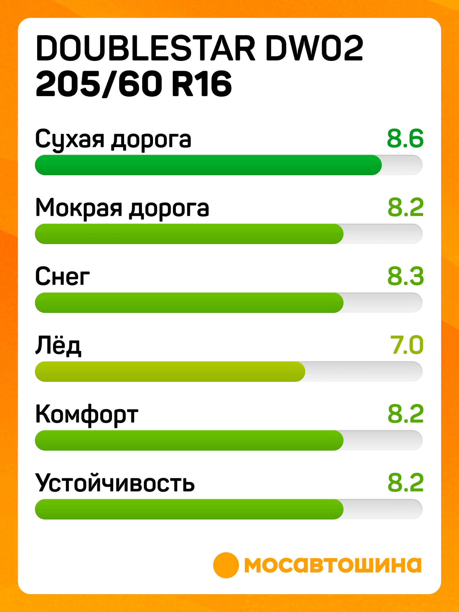 Зимние автомобильные шины Doublestar DW02 205/60 R16 92S — фото 1