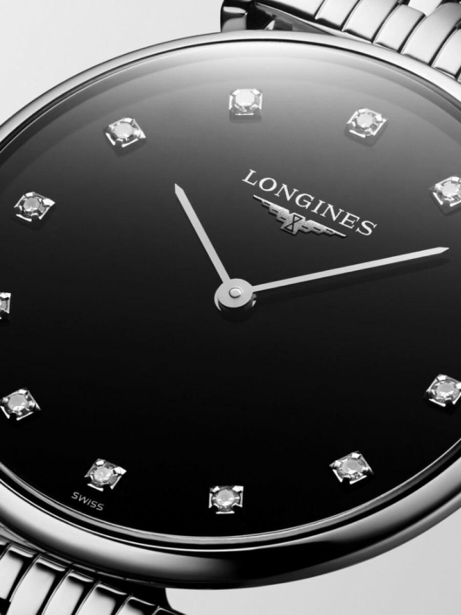 Наручные часы LONGINES, серебристый/черный — фото 1