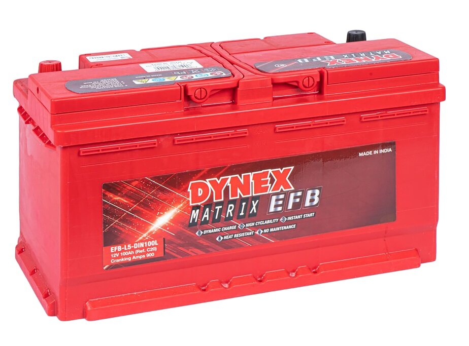 Автомобильный аккумулятор EXIDE Dynex Matrix EFB Start-Stop&Go 100 А. ч 900А (L5 353x175x190)
