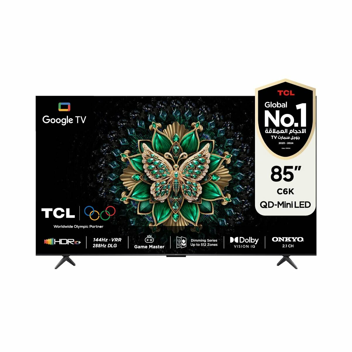 Телевизор TCL 85C6K, диагональ 85", частота обновления 144 Гц