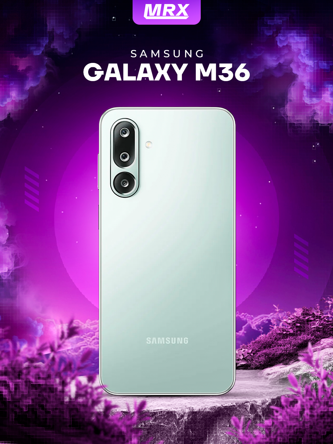 Смартфон Samsung Galaxy M36, 6 ГБ/128ГБ, NFC, 50Мп, 6.7", 120Гц, Green