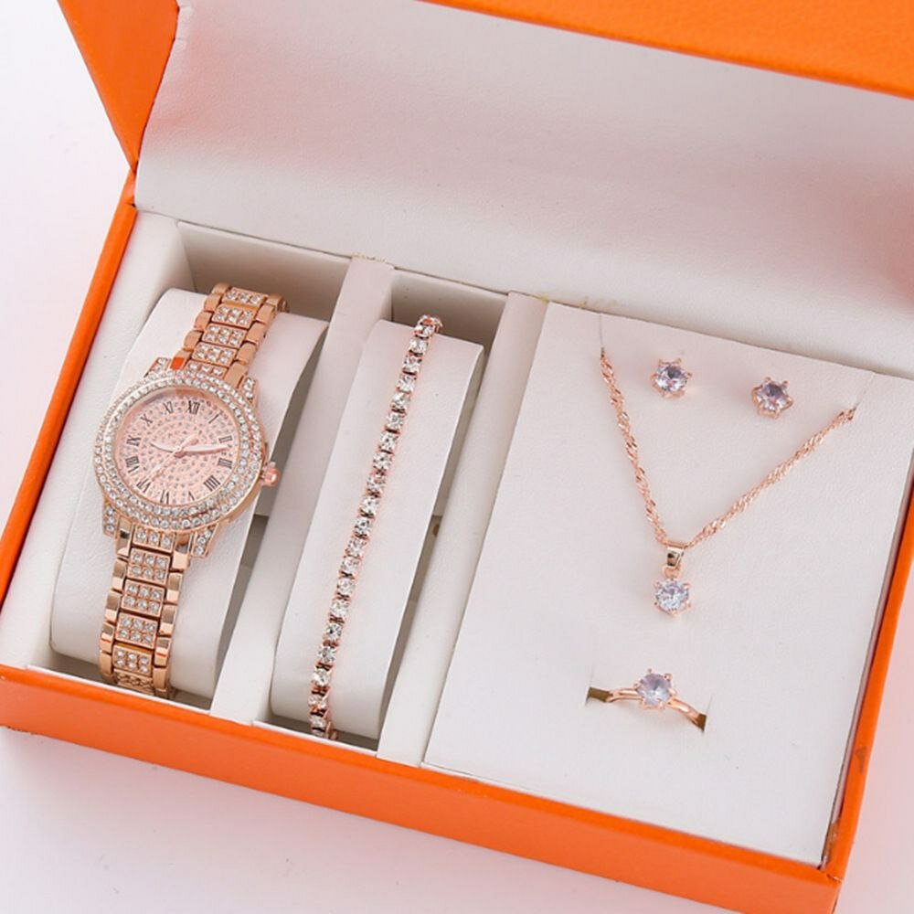 Наручные часы, розовое золото/серебро