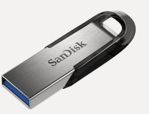 Изображение товара Накопитель USB 3.0 128GB SanDisk Ultra Flair серебристый/черный