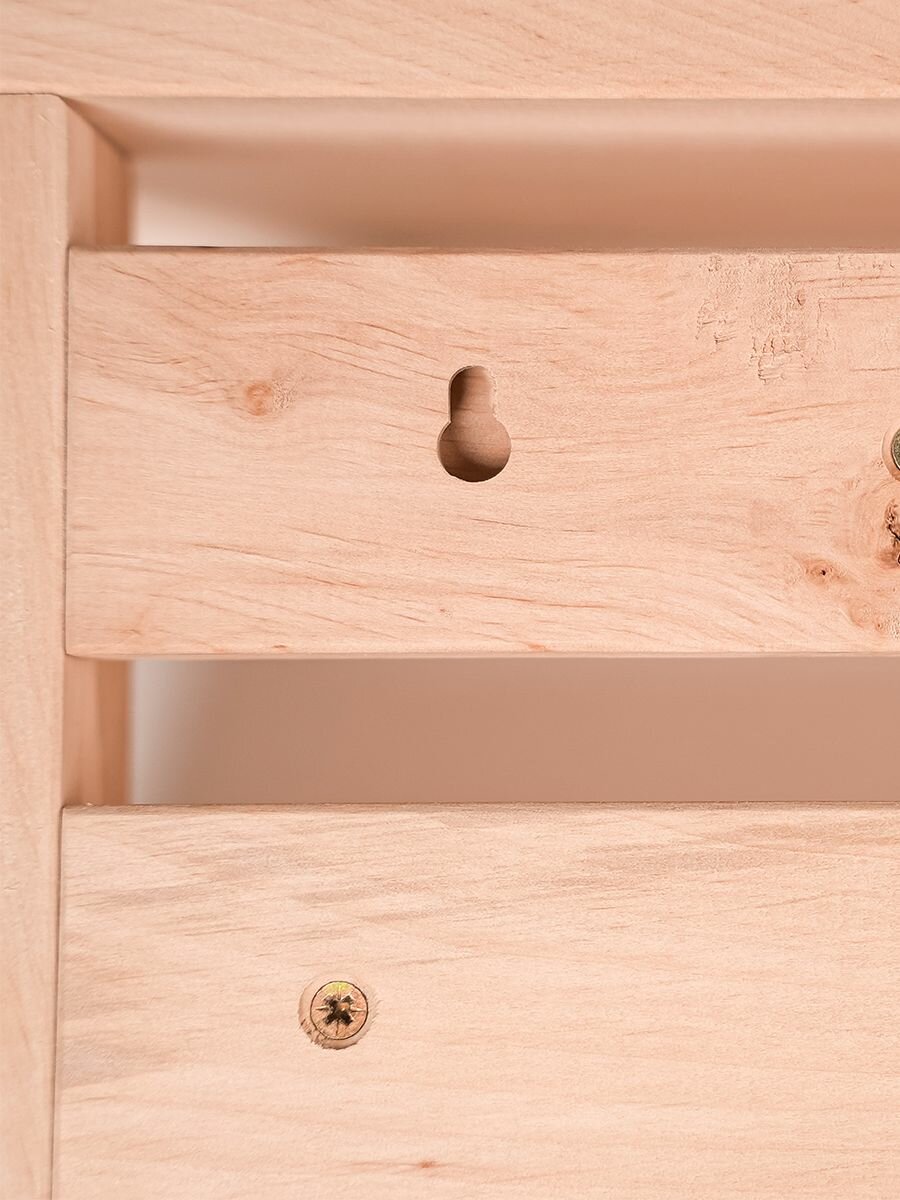 Полка Левада Д7, ольха, 2 ряда — фото 1