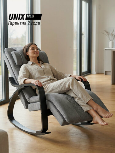 Изображение товара Массажное кресло с подушкой UNIX Авола / Avola с роликовым массажером для спины, шеи и плеч, для дома, с пультом ДУ