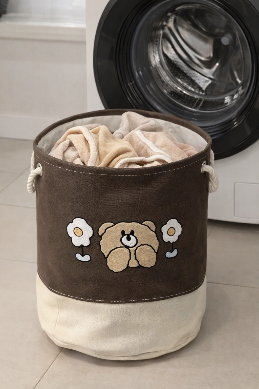 Корзина для игрушек и белья "Мишка" — Органайзер для хранения в детскую и ванную. — фото 1