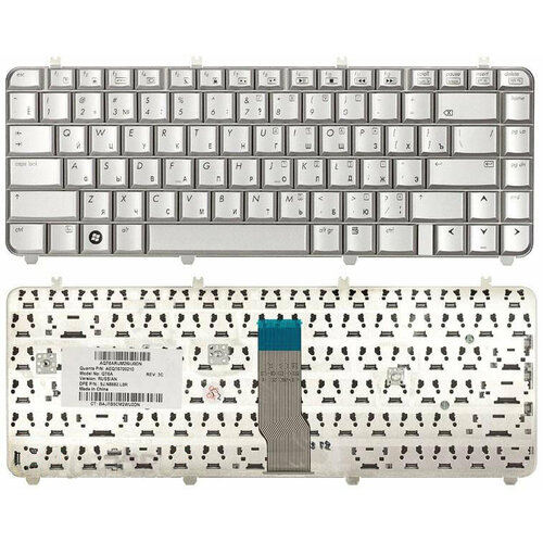 Клавиатура для HP Pavilion dv5-1116em серебристая