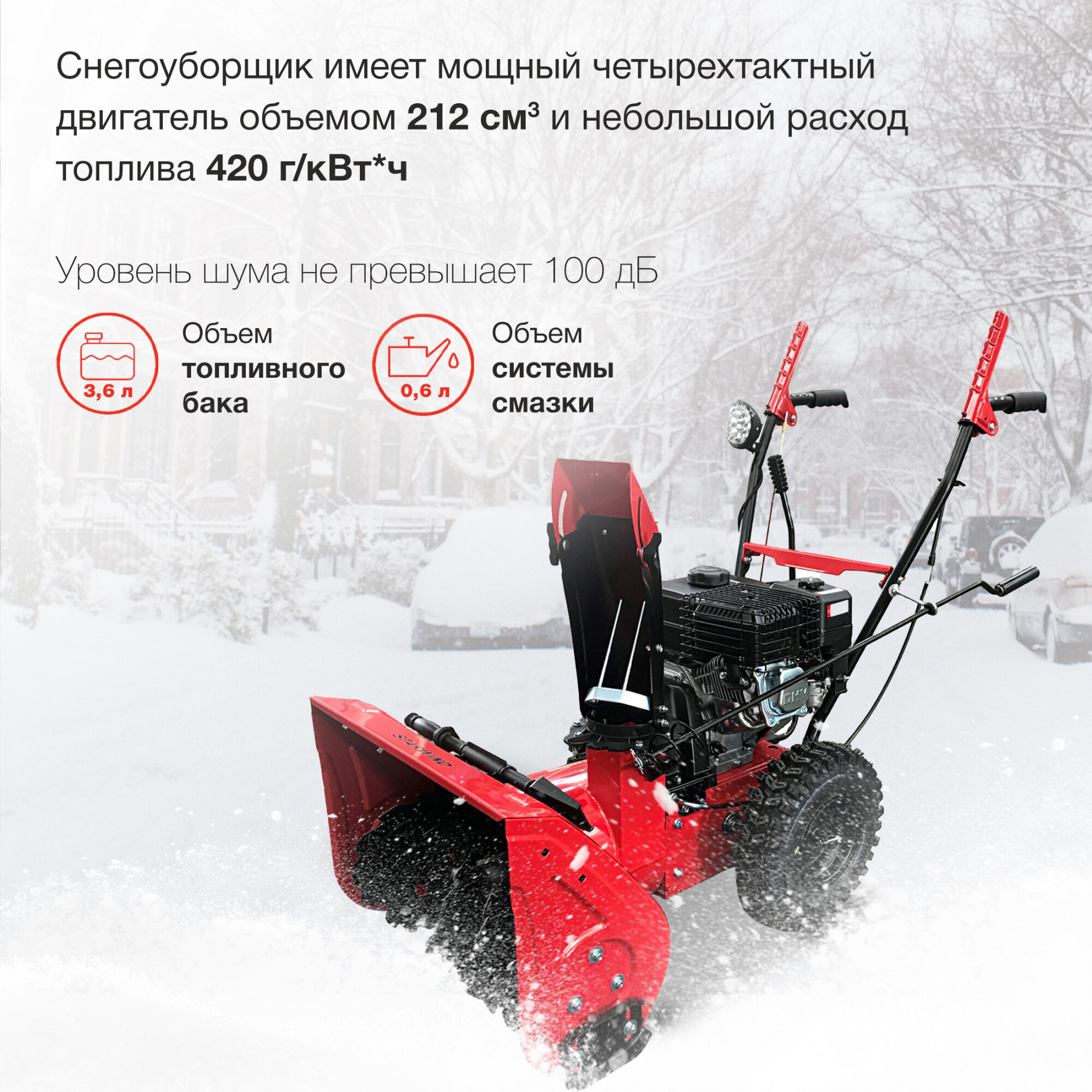 Снегоуборщик Starwind GST-4356L (Цвет: Red) - фотография № 11