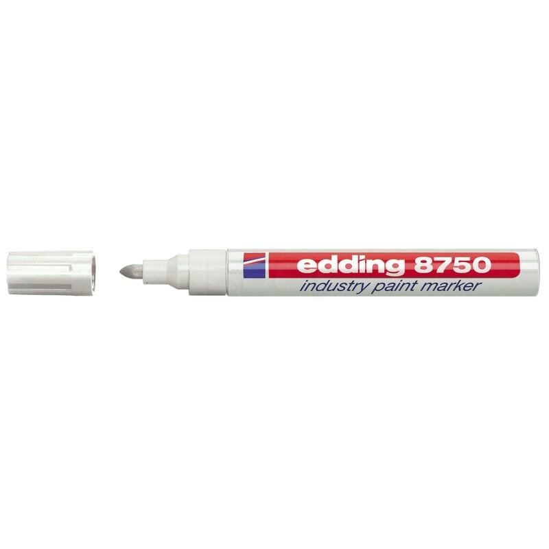 Упаковка маркеров для промышленной графики EDDING , 2-4 мм, круглый пишущий наконечник, белый - фото №3