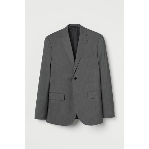 Пиджак H&M, размер 44, серый костюм облегающий мужской из 3 предметов элегантный пиджак с лацканами и двумя пуговицами пиджак жилет брюки для жениха свадьбы