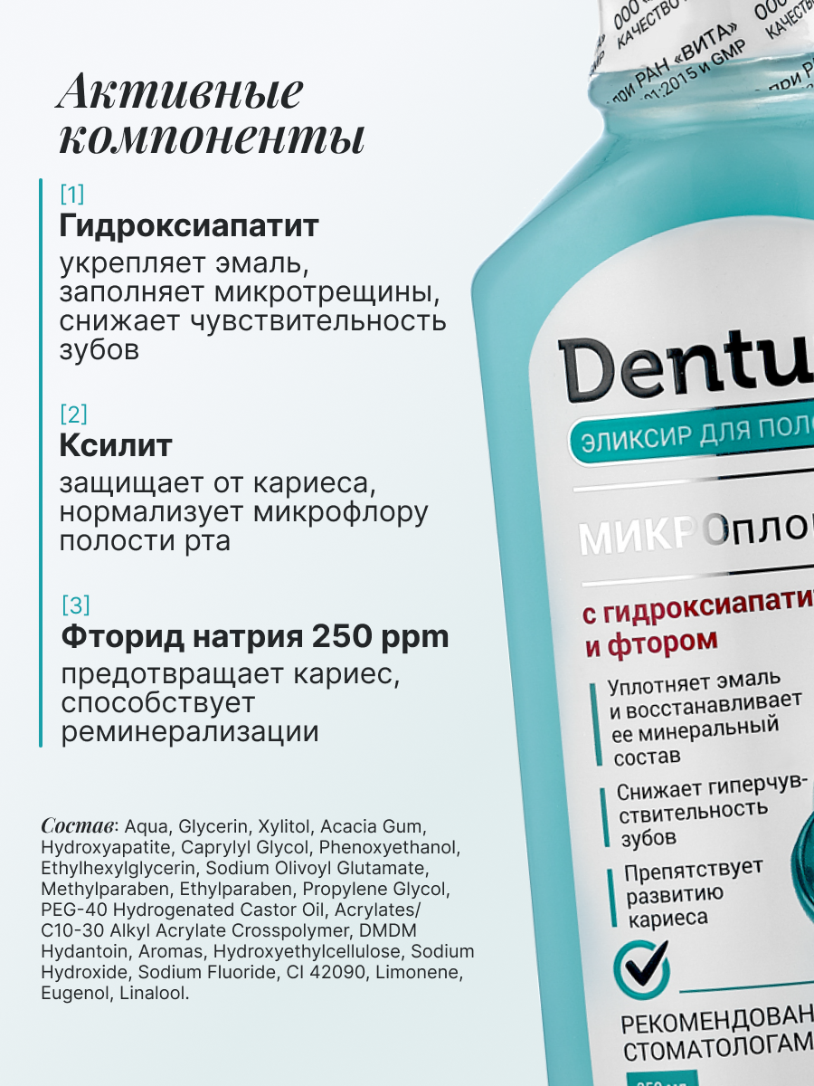 Картинки Эликсир Dentum МикроПломба для полости рта, 250 мл