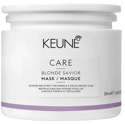 Keune Care Blonde Savior Mask Восстанавливающая Маска для осветлённых волос Безупречный Блонд 200 мл keune care blonde savior шампунь восстанавливающий для осветлённых волос безупречный блонд 1000 мл