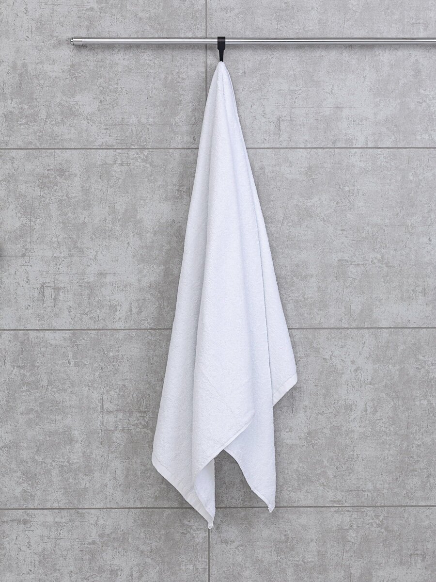 Махровое полотенце Sandal "люкс" 70*140 см., цвет - белый - фотография № 3