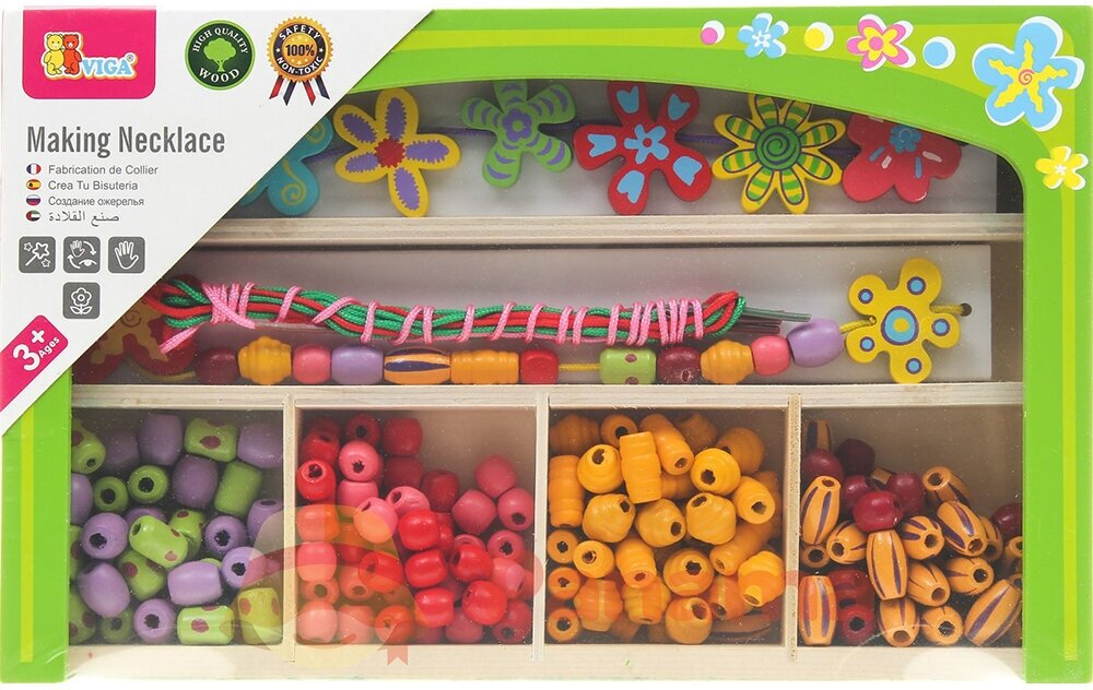Набор для творчества Viga Toys Ожерелье Цветы (52730) - фото №4