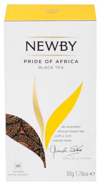 Чай черный Newby Pride of Africa в пакетиках, 25 пак. / черный пакетированный чай / Кенийский чай / Африканский - фотография № 1