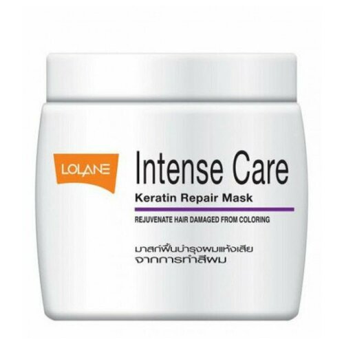 Маска кератиновая Lolane, для восстановления волос. Intense Care Keratin Repair Mask Rejuvenate Hair Damaged From Coloring, 200 мл. 988798