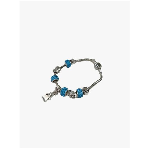 фото Браслет с шармами fashion jewelry, голубой, 1 шт