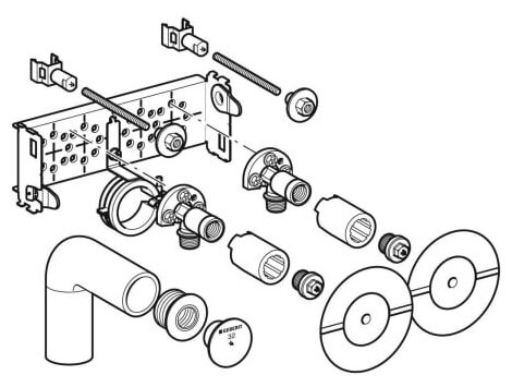 Комплект GIS для раковины с вертикальным смесителем, Geberit 461.430.00.1 - фотография № 4