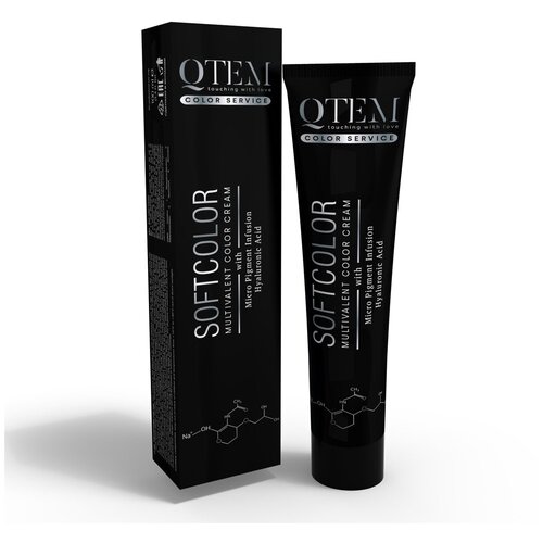 QTEM мультивалентный краситель для волос Multivalent Color Cream, 4.00 интенсивный натуральный каштан, 100 мл