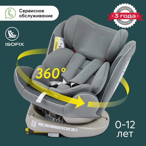 Автокресло группа 0/1/2/3 (до 36 кг) Happy Baby Unix Isofix, dark olive автокресло группа 0 1 2 3 до 36 кг happy baby unix isofix dark grey