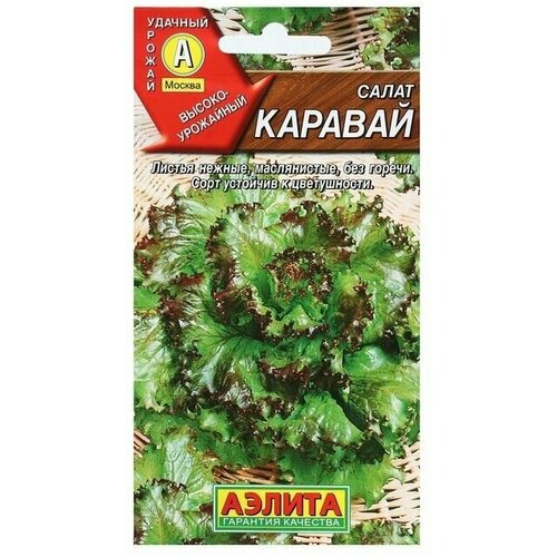 Семена Салат Каравай листовой Ор А 0,5 г 6 упаковок семена салат красавчик листовой 0 5 г 6 упак
