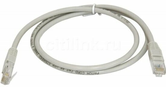 Патч-корд Itk PC01-C5EU-1M-G вилка RJ-45-вилка RJ-45 кат.5е 1м серый ПВХ