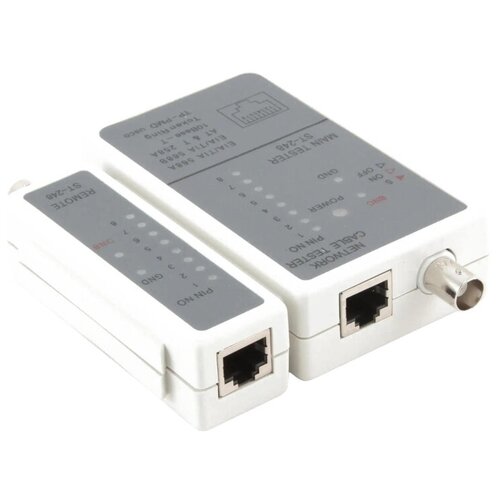 Тестер Cablexpert NCT-1, для RJ-45, RG-58, LAN кабельный тестер цифровой cablexpert nct 3