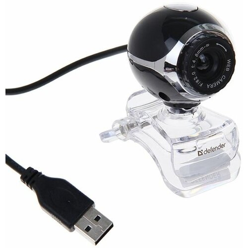 Веб-камера Defender C-090, 0.3 Мп, 640x480, микрофон, черная