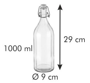 Бутылка для безалкогольных напитков, для алкогольных напитков, для воды Tescoma Della Casa 1000 мл стекло прозрачный - фотография № 2